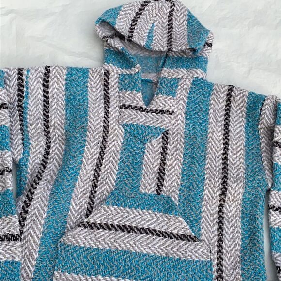 Hippie hooded drug rug pullover jacket size Small - Picture 2 of 6